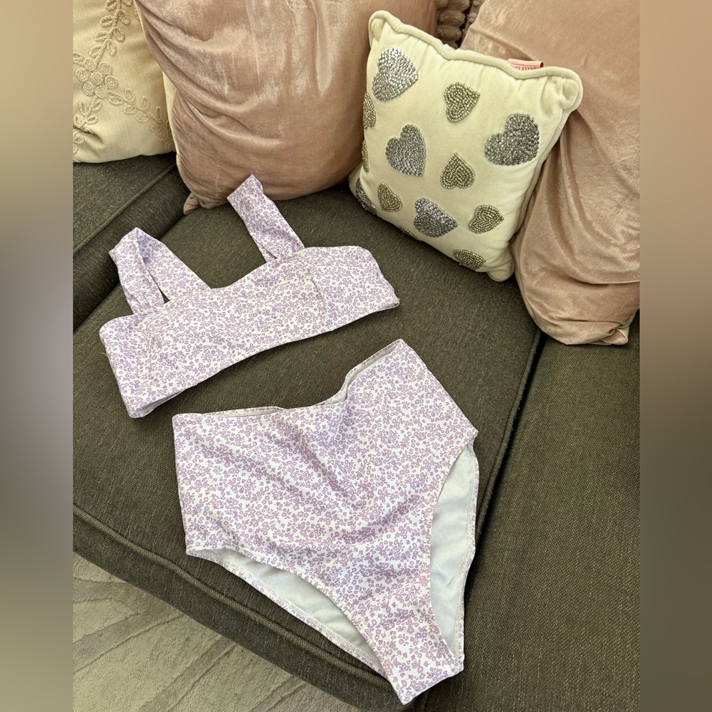 SHEIN Purple Floral Bikini Set